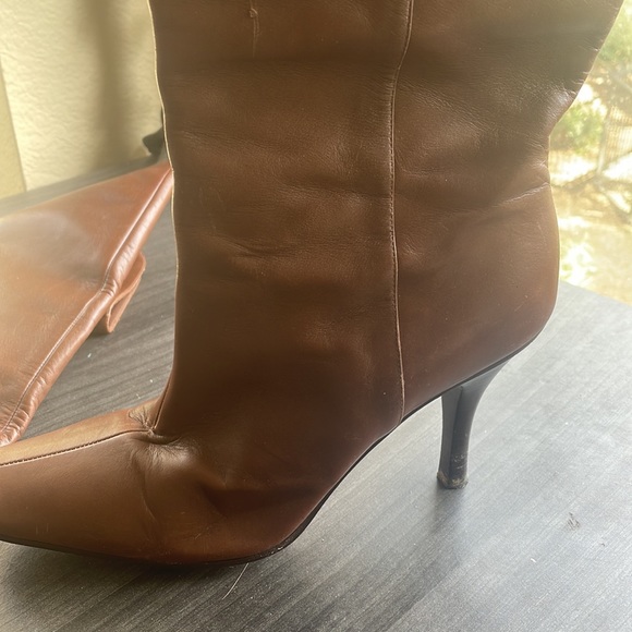 Jimmy Choo Boots in good condition, minor scuffs. Neutral brown color. - Picture 6 of 6